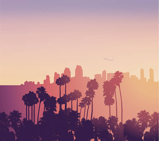 San Diego Skyline - Vector San Diego Skyline - Vector san diego stock illustrations