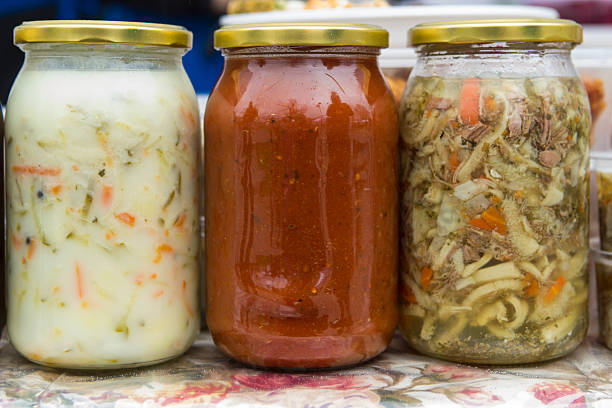Jars of soup