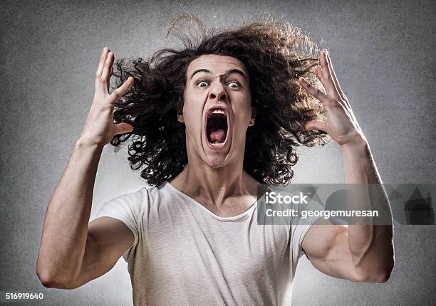 Nervous Breakdown Stock Photo - Download Image Now - Men, Shouting, Screaming