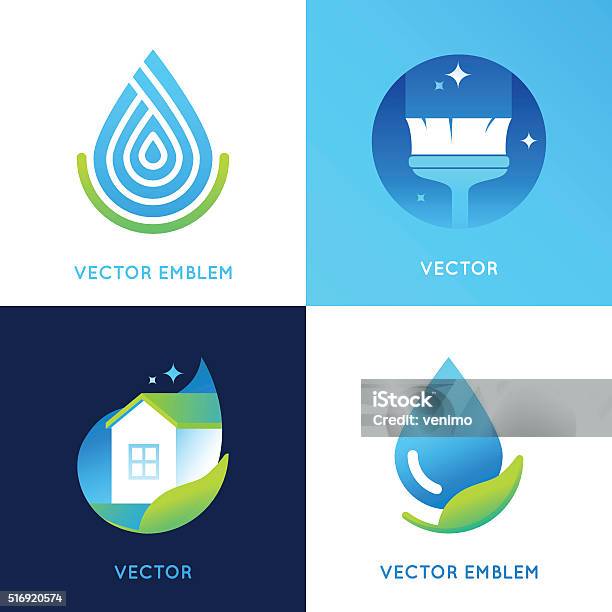 Vektorsatz Von Logodesignvorlagen In Hellen Farben Mit Farbverlauf Stock Vektor Art und mehr Bilder von Dienstleistung