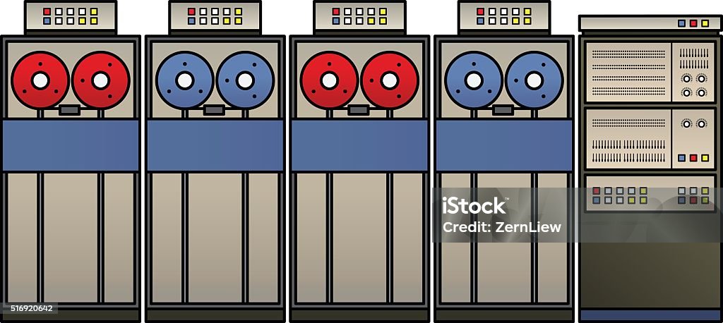 Manframe Cartoon Vintage Mainframe Stock Illustration - Download Image Now - Mainframe ...