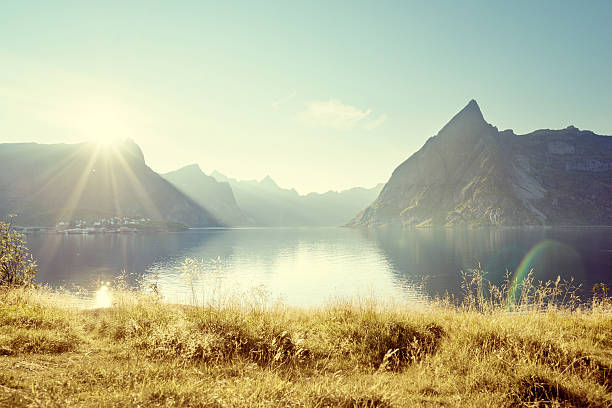 istock sunset in Lofoten islands, Norway 516921132