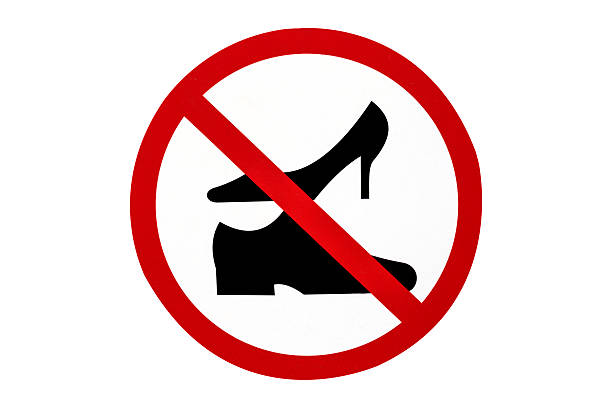 Signs are not allowed to wear shoes