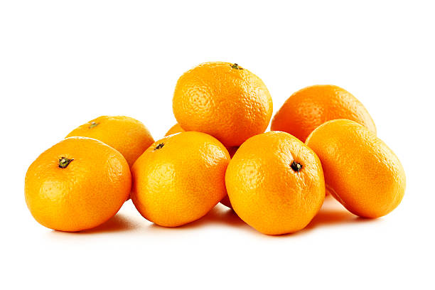 istock Ripe mandarins isolated on a white 516924500