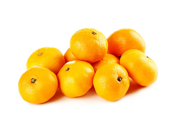 istock Ripe mandarins isolated on a white 516924536