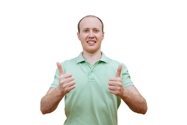 istock Young happy man with thumbs up 516926990