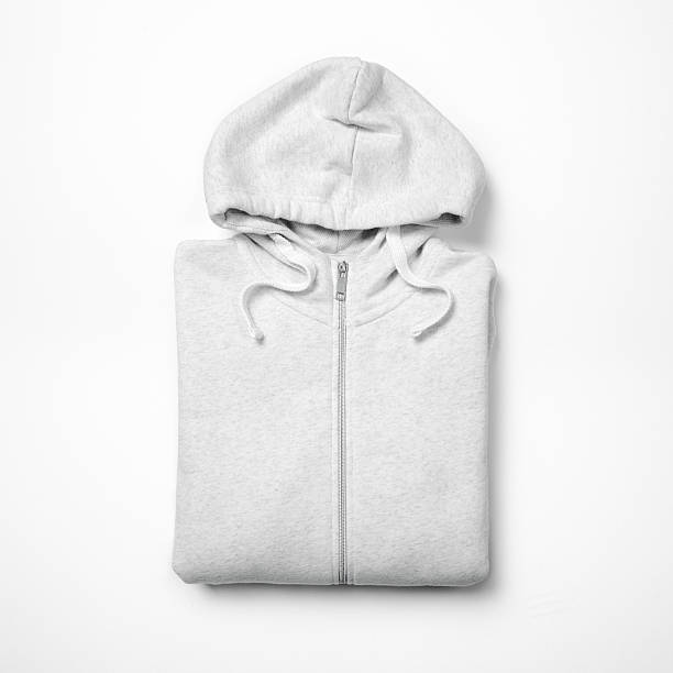 White hoodie isolated on white