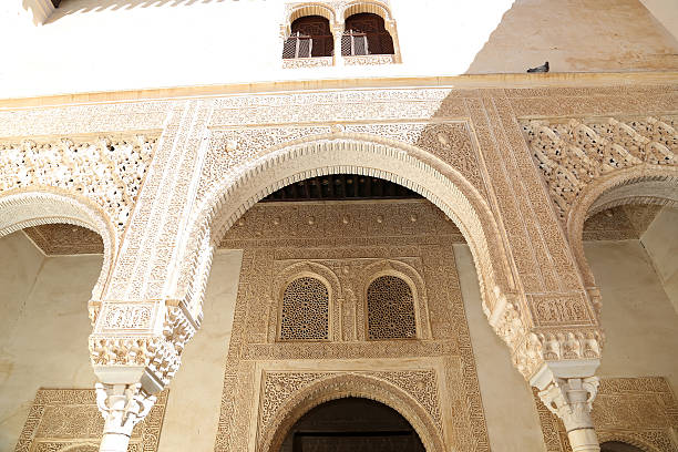 istock Arches in Islamic (Moorish)  style in Alhambra, Granada, Spain 516946751
