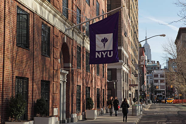 New York University buildings on Washington Square West stock photo