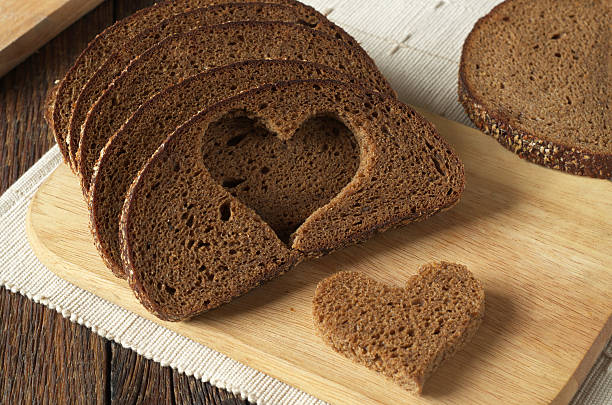 Black bread slices