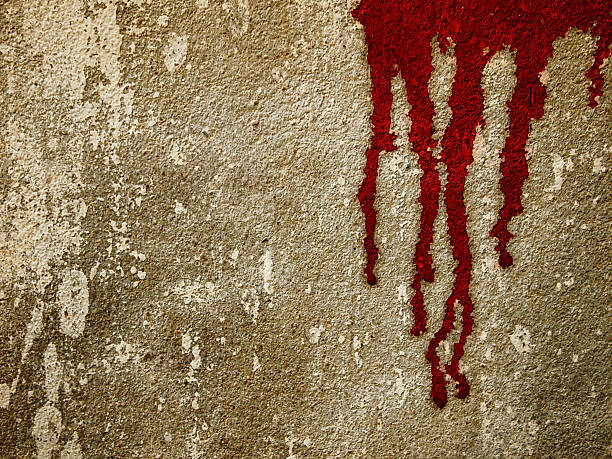 Blood on wall stock photo