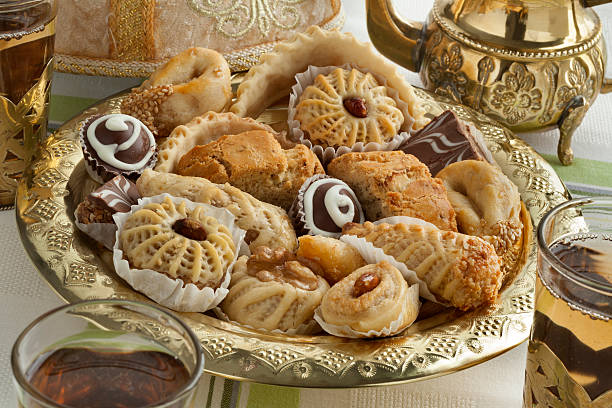 istock Traditional Moroccan cookies with tea 516947974