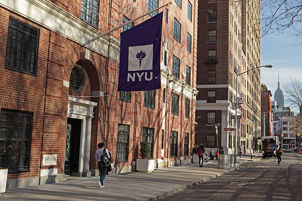 New York University buildings on Washington Square West stock photo