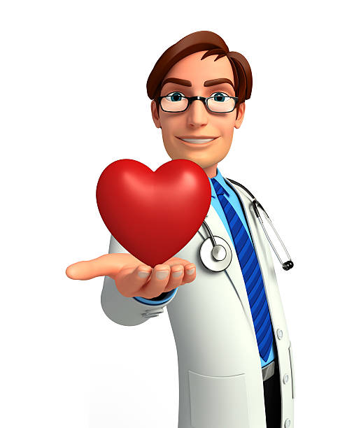 istock Young Doctor with red heart 516948671