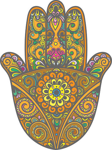 Hamas Pattern Vector Color Pattern Hamsa Illustration Stock Illustration - Download ...