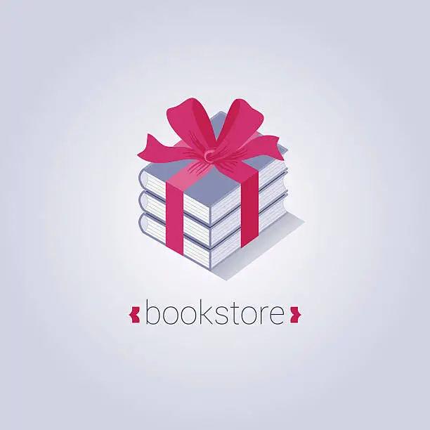Vector illustration of Bookstore vector sign template