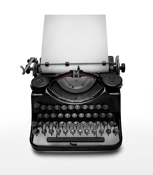 vintage máquina de escrever - typewriter keyboard typewriter retro revival old fashioned - fotografias e filmes do acervo