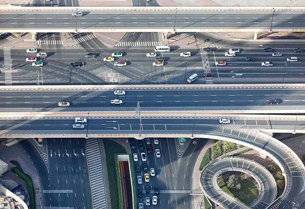 istock Aerial View of Highway in Dubai 516957076