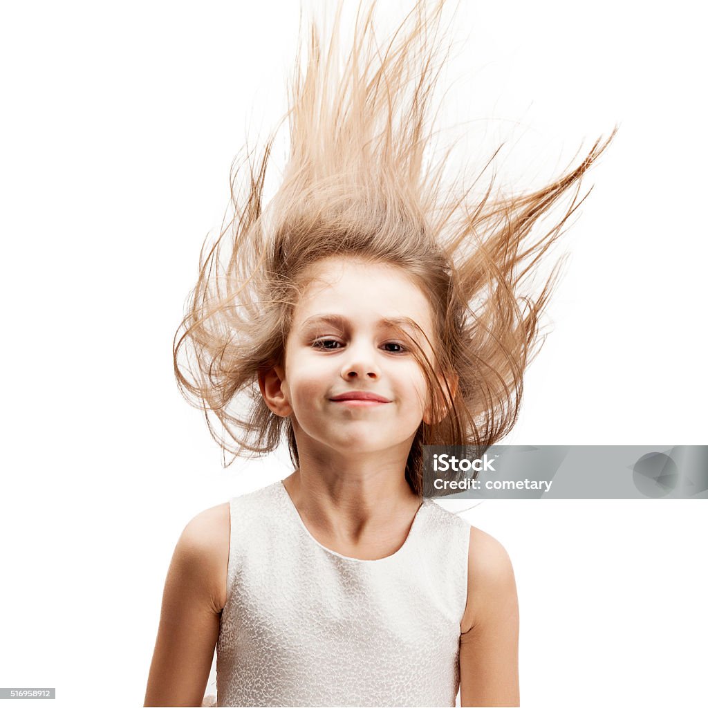 Fly Hair Style Stock Photo - Download Image Now - Wind, Child, Human Hair -  iStock