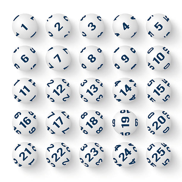 ein satz von realistische weißen bingo-bälle - poolkugel stock-grafiken, -clipart, -cartoons und -symbole