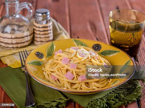 Fettuccine Alfredo Stock Photo - Download Image Now - Baking, Basil, Cheese