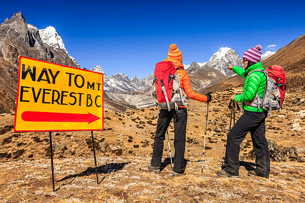 istock Two young women on the way to Everest Base Camp 516978000