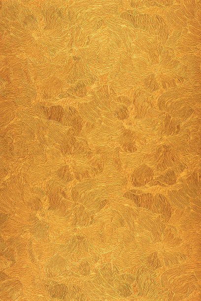 istock abstract pattern  gold, copper color flowers. bronze background 516980960