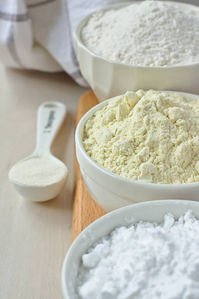 istock Three bowls with gluten free flour 516981317