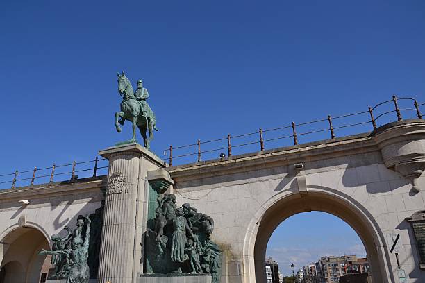 Leopold II statue - king of the Belgians reigning for 44 years, the longest of any Belgian monarch