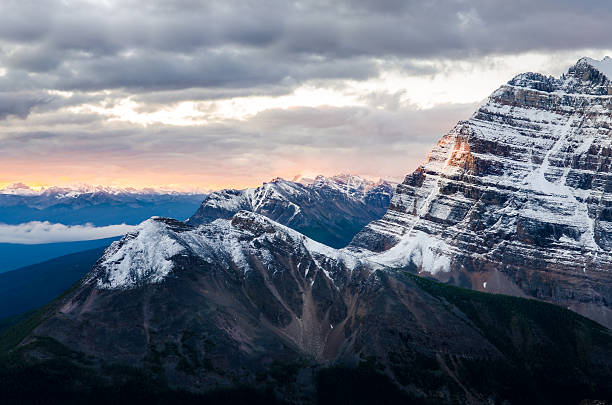 istock Mountain range view at colorful sunrise, Banff, Canada 516982043