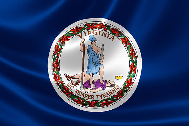 State of Virginia Flag stock photo