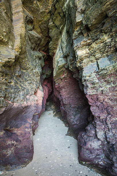 Purple Cave stock photo