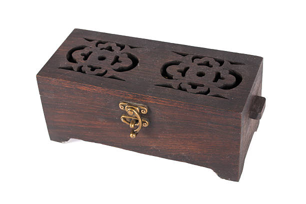 jewelry box isolated on black background