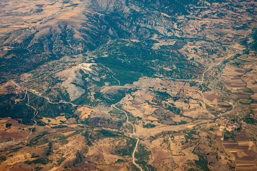 Aerial view Turkey mountain peak landscape