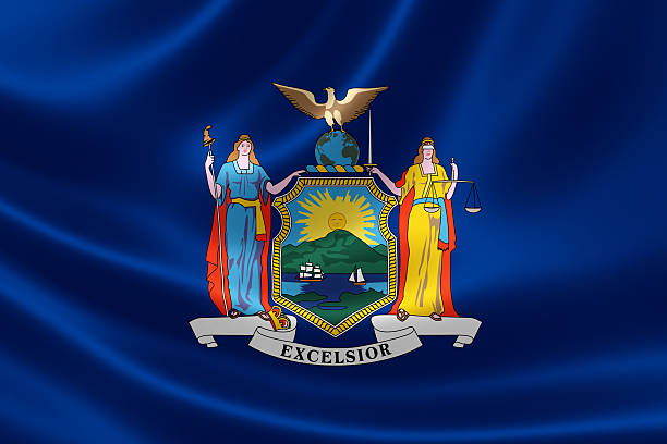 New York State Flag stock photo