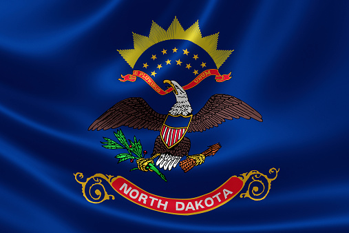 Bandera del estado de Dakota del Norte photo