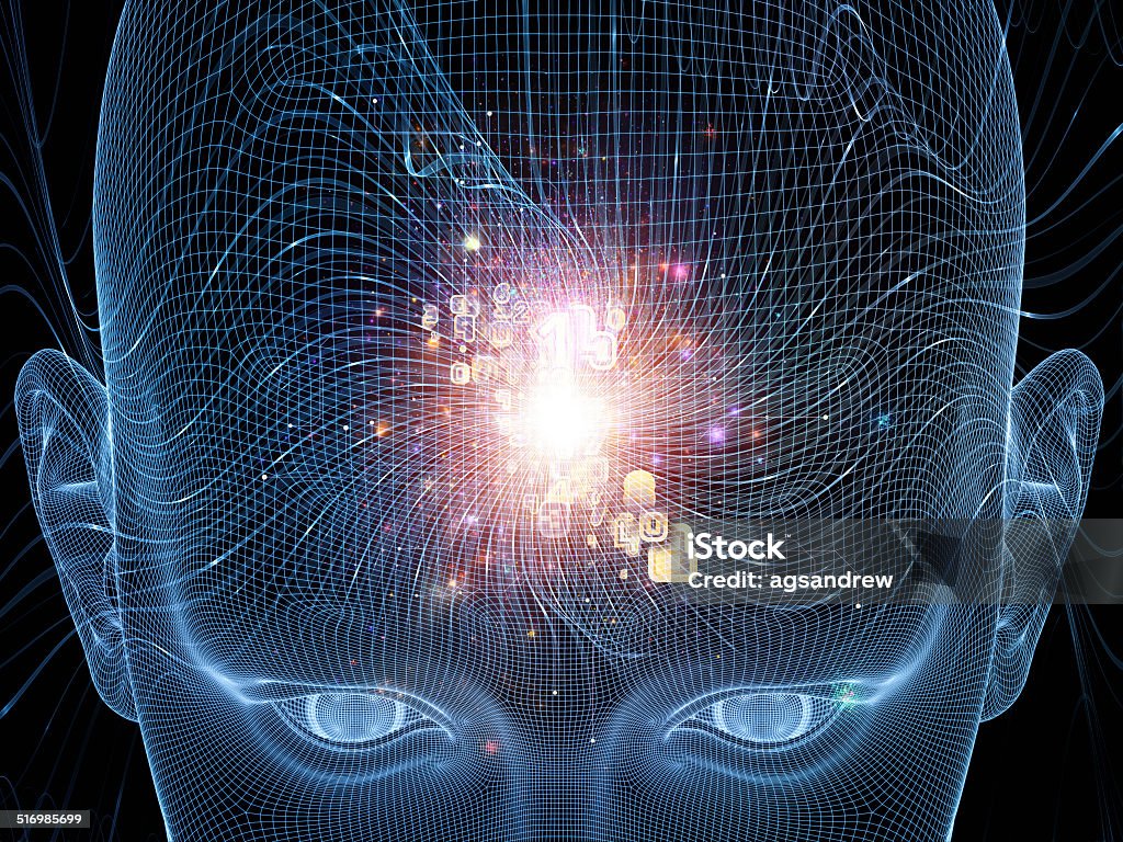 Toward Digital thought Frame of Mind series. Abstract design made of human face wire-frame and fractal elements on the subject of mind, reason, thought, mental powers and mystic consciousness Abstract Stock Photo Toward Digital thought Frame of Mind series. Abstract design made of human face wire-frame and fractal elements on the subject of mind, reason, thought, mental powers and mystic consciousness Abstract Stock Photo