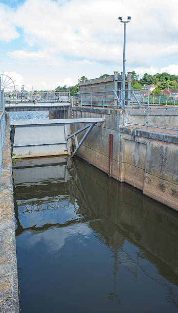 Flood Control Gate stock photo