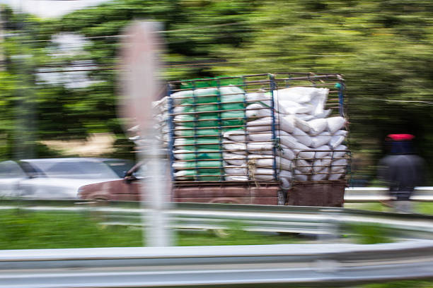 istock Old pick-up Speeding in road 516986411