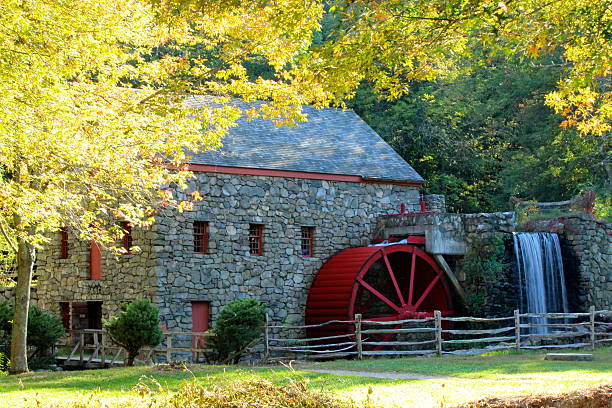Old Grist Mill stock photo