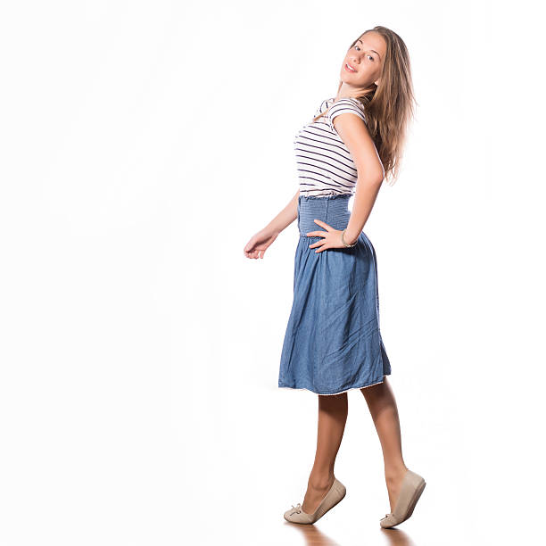istock Attractive young woman posing on white isolated background 516986911