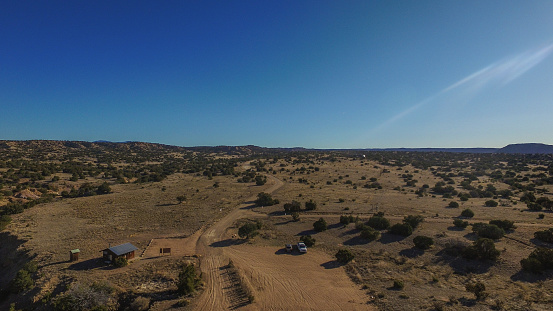 Drone lanscape picture in Santa Fe, New Mexico