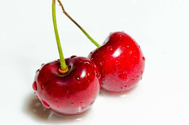 istock Pair of fresh cherry fruits 517004018