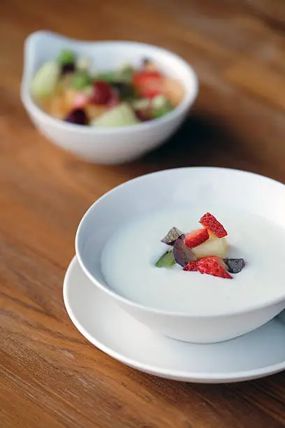 Mix fruit yogurt for easy morning