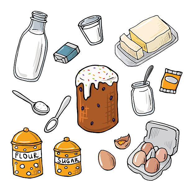 Easter Cake Ingredient Homemade Baking Stock Illustration - Download Image  Now - Cake, Ingredient, Yeast - iStock
