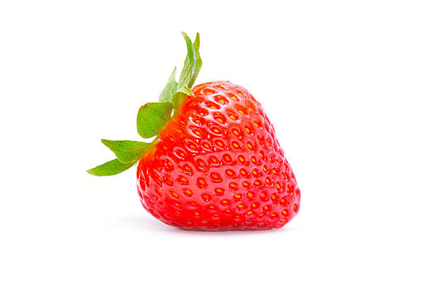 istock Fresh strawberries were placed on a white background 517014629