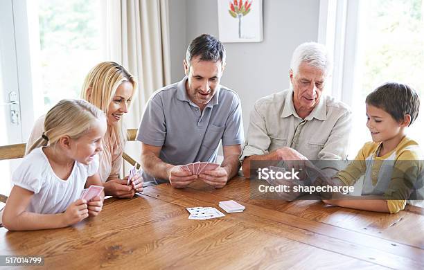 Family Fun Stock Photo - Download Image Now - Playing Card, Family, Leisure Games