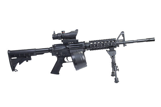 istock assault rifle with bipod isolated on a white background 517014913