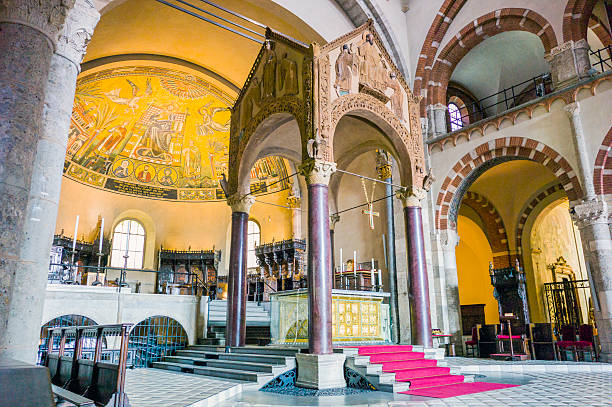 Sant'Ambrogio Basilica. stock photo