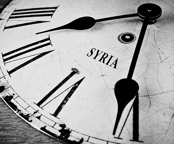 istock Syria black and white clock face 517016001